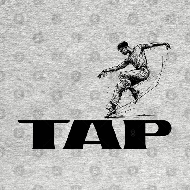 Tap male dancer - Black by PrintSoulDesigns